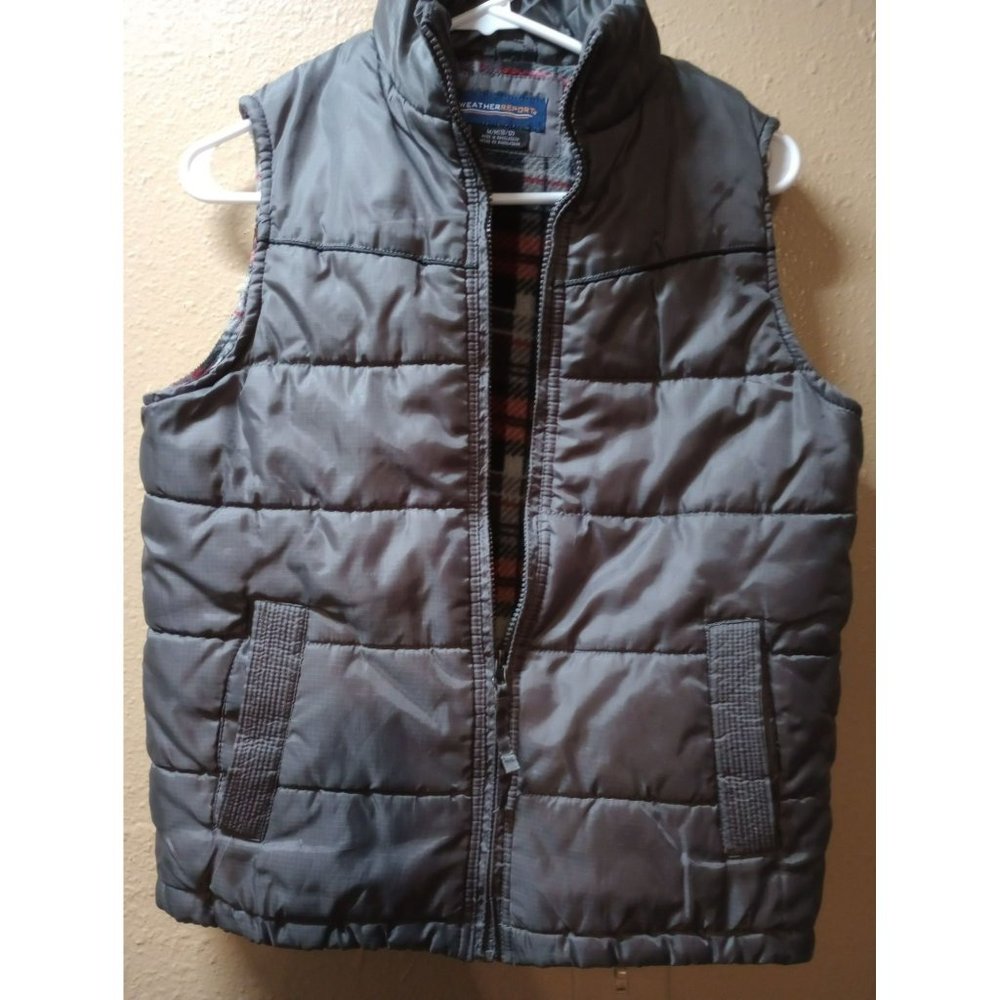 Weather report boys quilted insulated full zip voice vest size medium 10-12